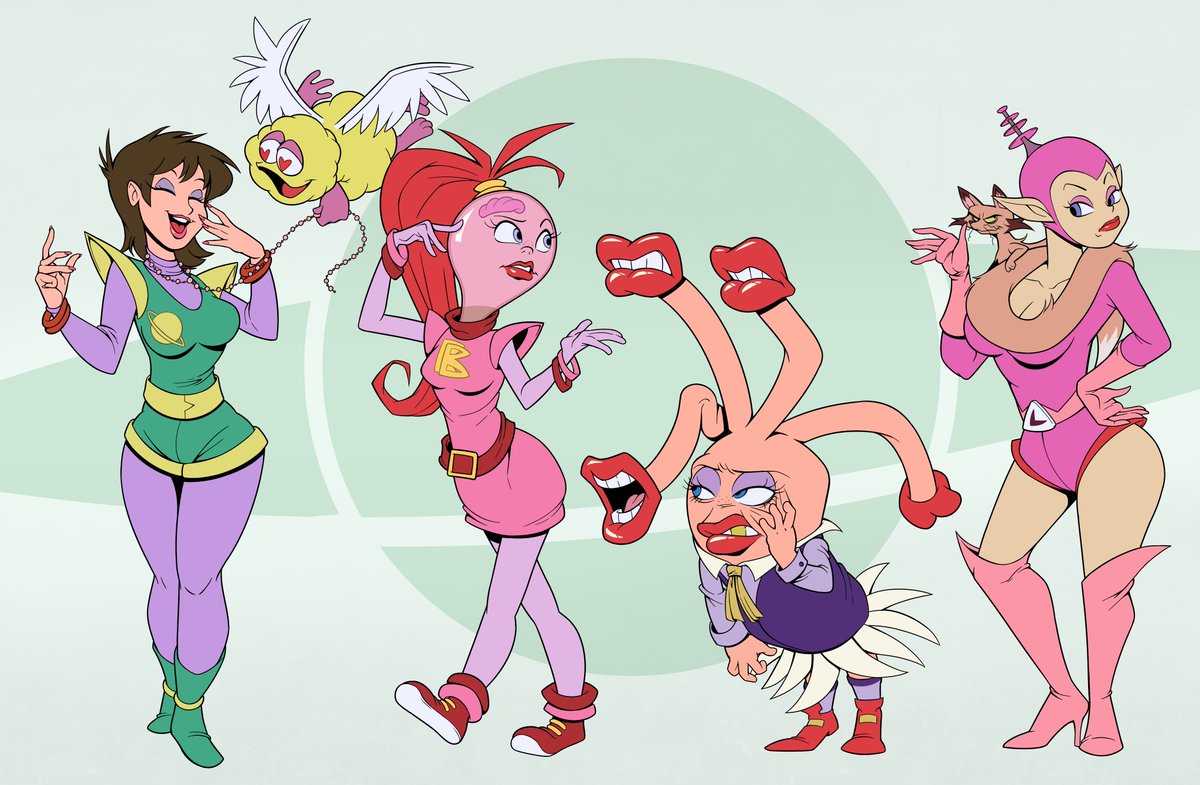 Characters from the obscure cartoon Galaxy High. I've rarely seen anyone draw any of them. #galaxyhigh