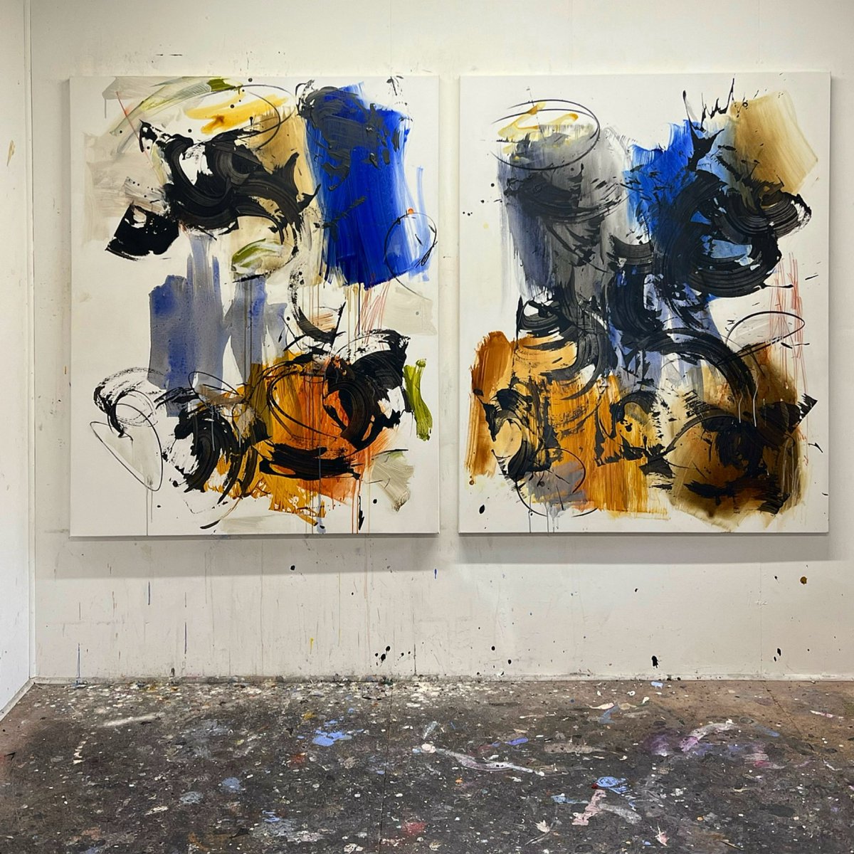 Linger a While 
#diptych #studioview #art #abstractart #abstractpainting #artcollector #contemporaryart #contemporarypainting #kunst #modernart #modernpainting #painter #painting #paintingoncanvas