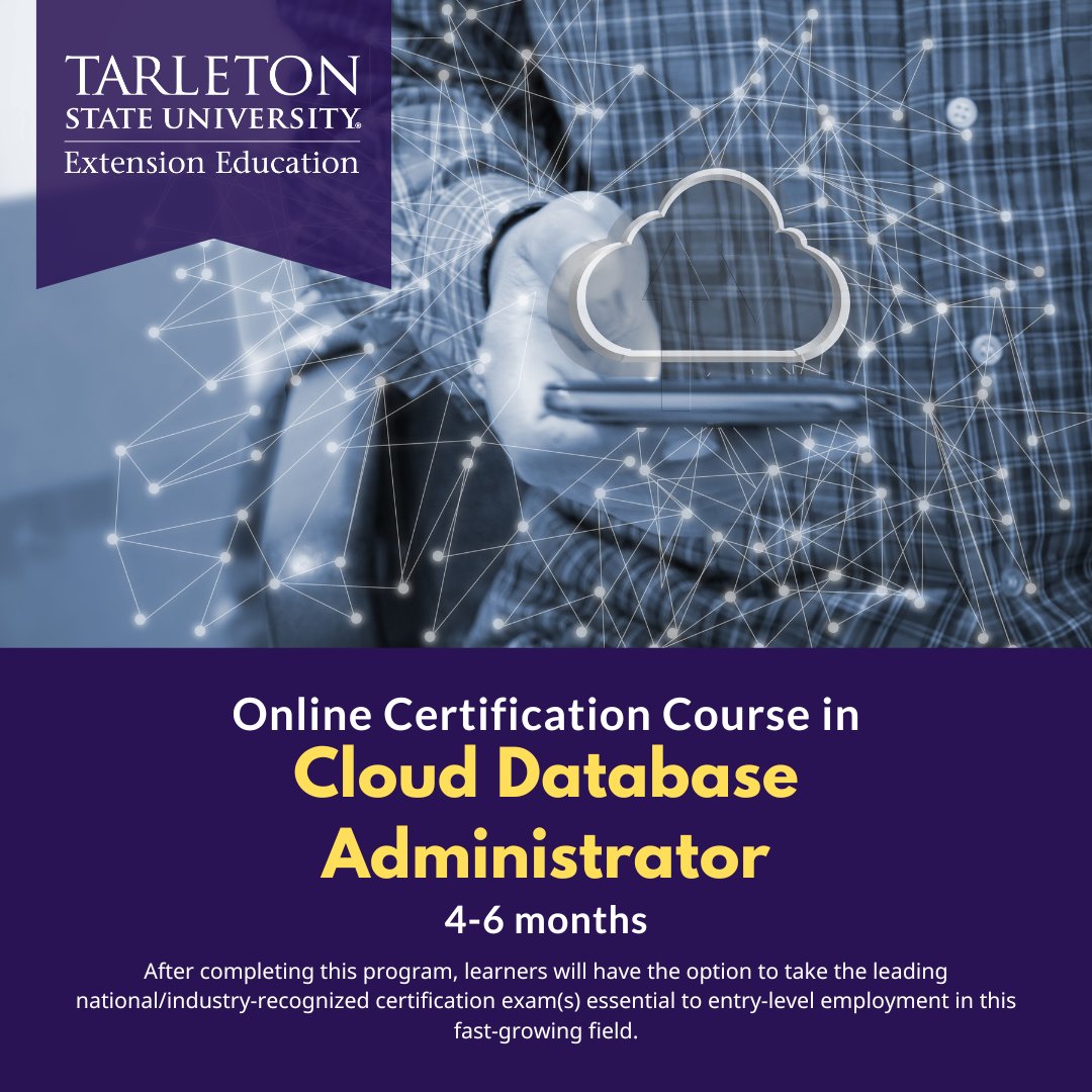 Explore a career as a Cloud Database Administrator for MS Azure with our online certification course you can complete in 4-6 months! After completing this program, learners are eligible to complete an optional volunteer externship.

Get started: tinyurl.com/b52wa5cw