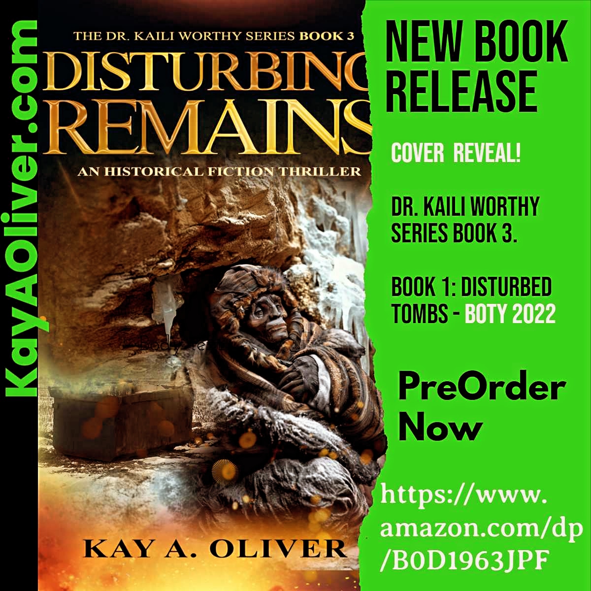 New Book Release April 29th - Intro price

Book 3, Disturbing Remains, in the award-winning Dr. Kaili Worthy Series which started w/BOTY 2022 Disturbed Tombs. LINK: amazon.com/dp/B0D1963JPF
#preordernow #newbookrelease #newbook #awardwinning #fiction #booklovers #bookworm #booktok