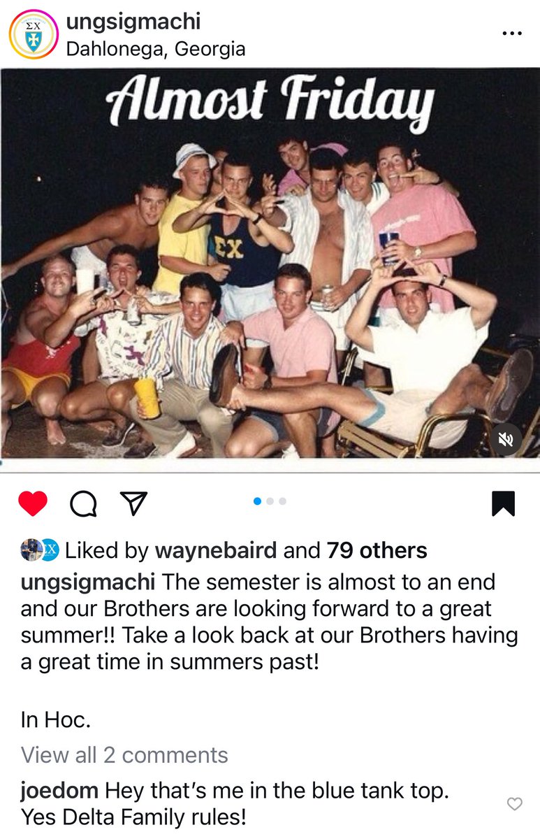 Here’s a blast from my college past. Me and my @SigmaChi Fraternity Brothers back in the 80’s @NorthGeorgiaSig @UNGAlumni 😎 ΣΧ #sigmachi #IHSV