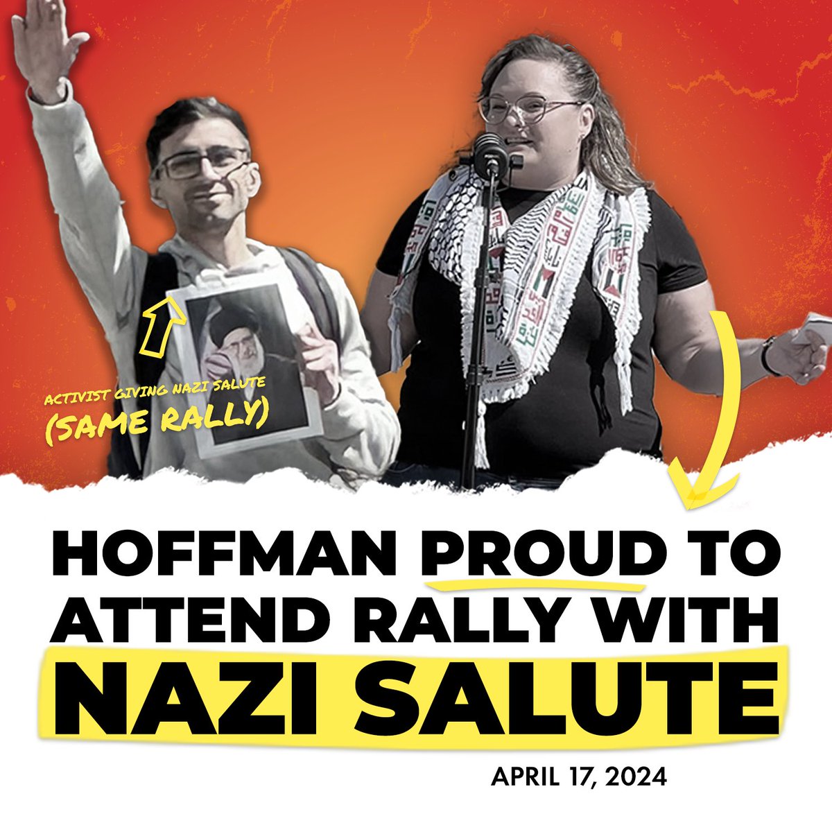 NDP MLA Sarah Hoffman is proud about attending a rally where people were giving Nazi salutes? As Jewish Albertans prepare to celebrate Passover, MLA Hoffman should do the right thing and apologize for her participation in this hateful event. #ableg #abpoli