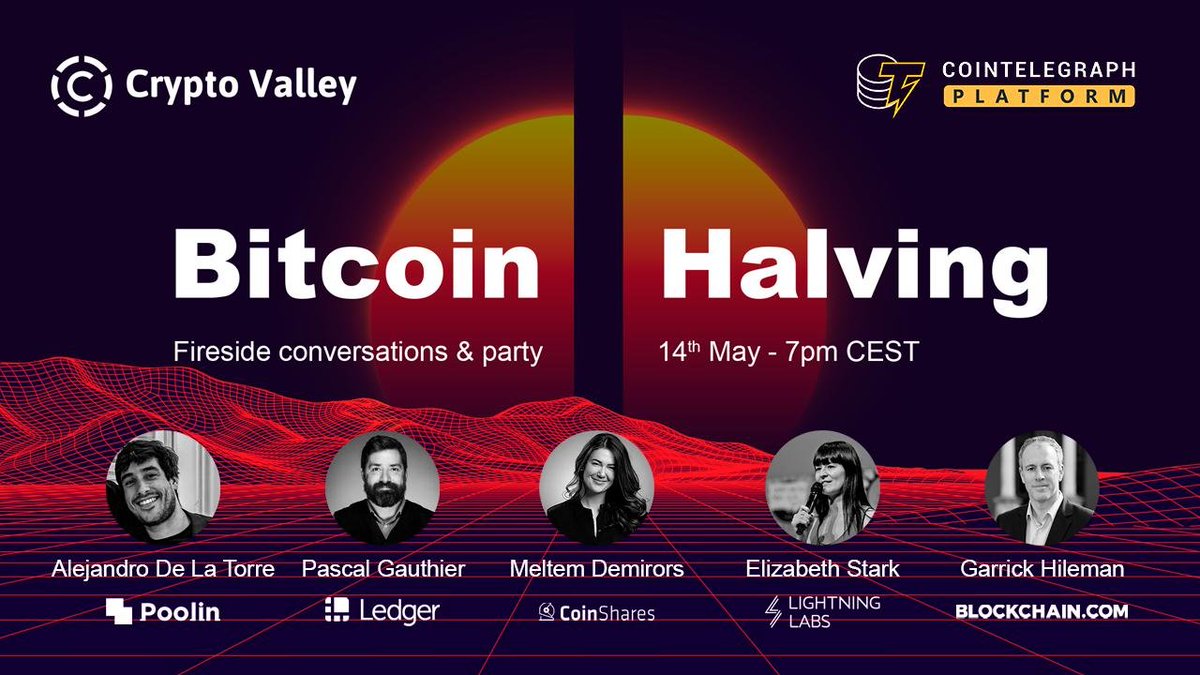 Just stumble upon @thecryptovalley #Bitcoin Halving online event we did back in 2020! So great to see some of our early supporters, incl. @EmiMoonsoon @EmiMoonsoon @_pgauthier @Melt_Dem @starkness @bitentrepreneur @GarrickHileman @sygnumofficial ... 📺 youtu.be/QuFAU8vsOCo