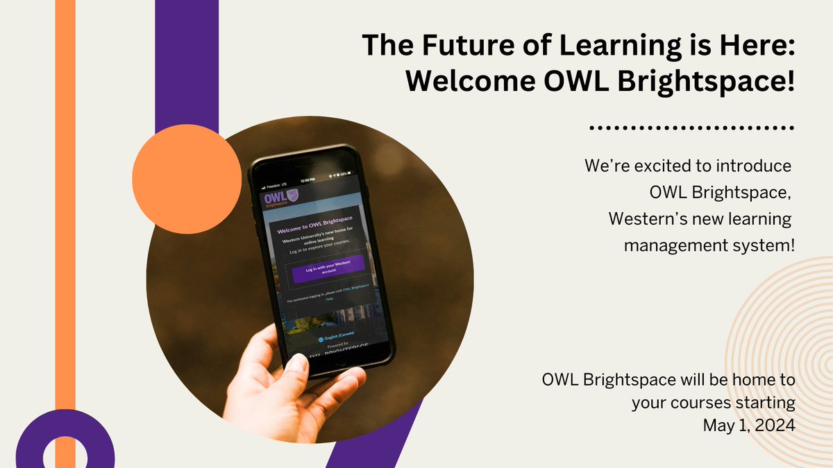 Big news, #WesternU! Academic courses starting after May 1 are taking flight on OWL Brightspace, signalling a new era for online learning at Western! Learn more at owlmigration.uwo.ca #OWLBrightspace