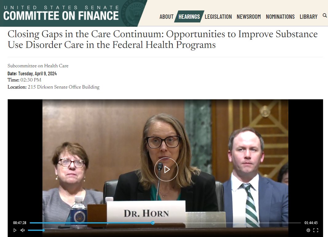 Last week, NAADAC's President-Elect spoke before the Senate Committee of Finance. 'When we have not set up a continuum of care for [people with SUD] we have not made it accessible, but yet we blame the patient for not being able to access that care.' bit.ly/49CAXtP