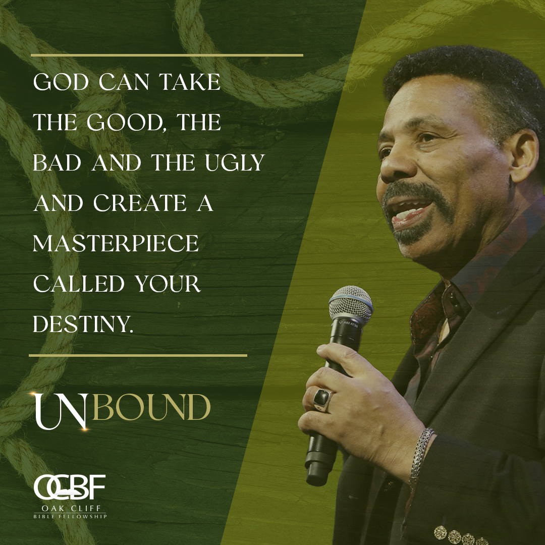 God can take the good, the bad and the ugly and create a masterpiece called your destiny! 🙌 #OCBFChurch #TonyEvans #TonyEvansStudyBible #Destiny #Unbound