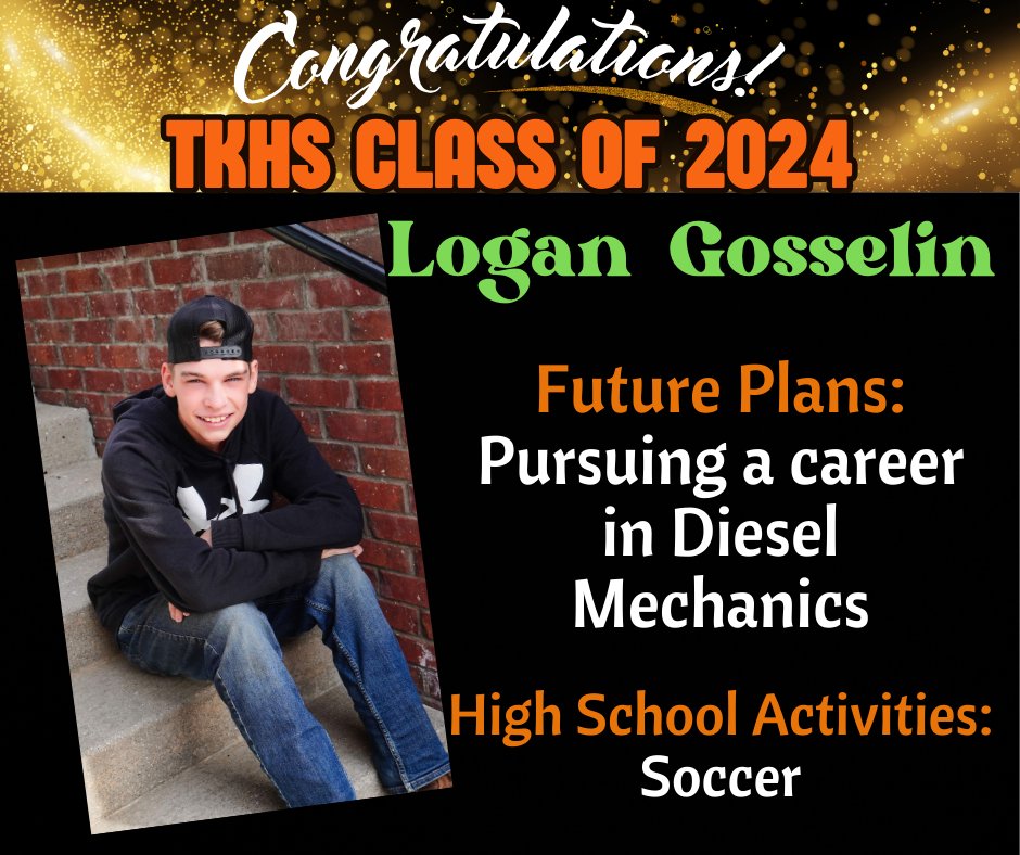 tkschools's tweet photo. TK Class of 2024! Congratulations Logan Gosselin! Hoping you follow your dreams and make them all come true! #TKSTRONG #TK2024 https://t.co/b8AglBzbaP