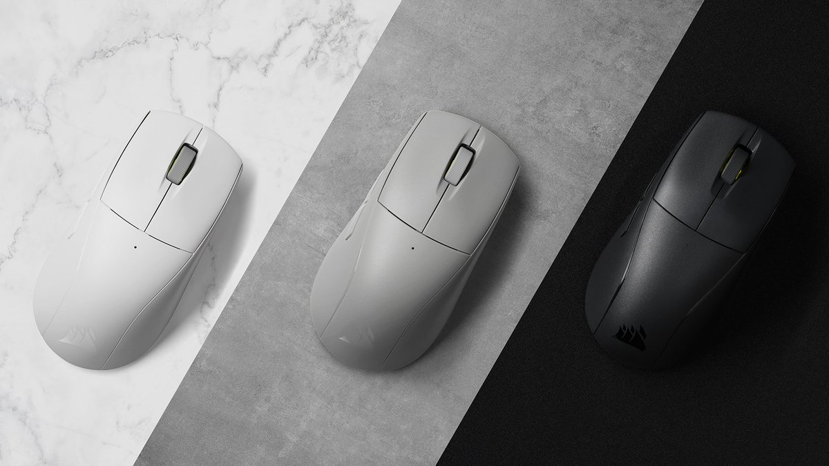 Our lightest mouse yet is available in White and Light Grey! 🤍 NA only: cor.sr/M75-AIR-WHITE-…