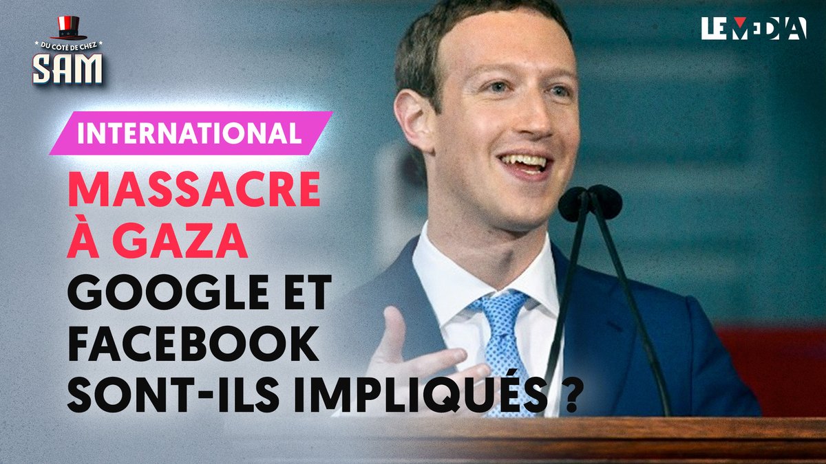 MASSACRE À GAZA : GOOGLE ET FACEBOOK SONT-ILS IMPLIQUÉS ? Nouvel épisode de 'Du côté de chez Sam', avec @politicoboyTX et @kouamouo ! #google #facebook #biden #israel #palestine #gaza ➡️lemediatv.fr/emissions/2024…