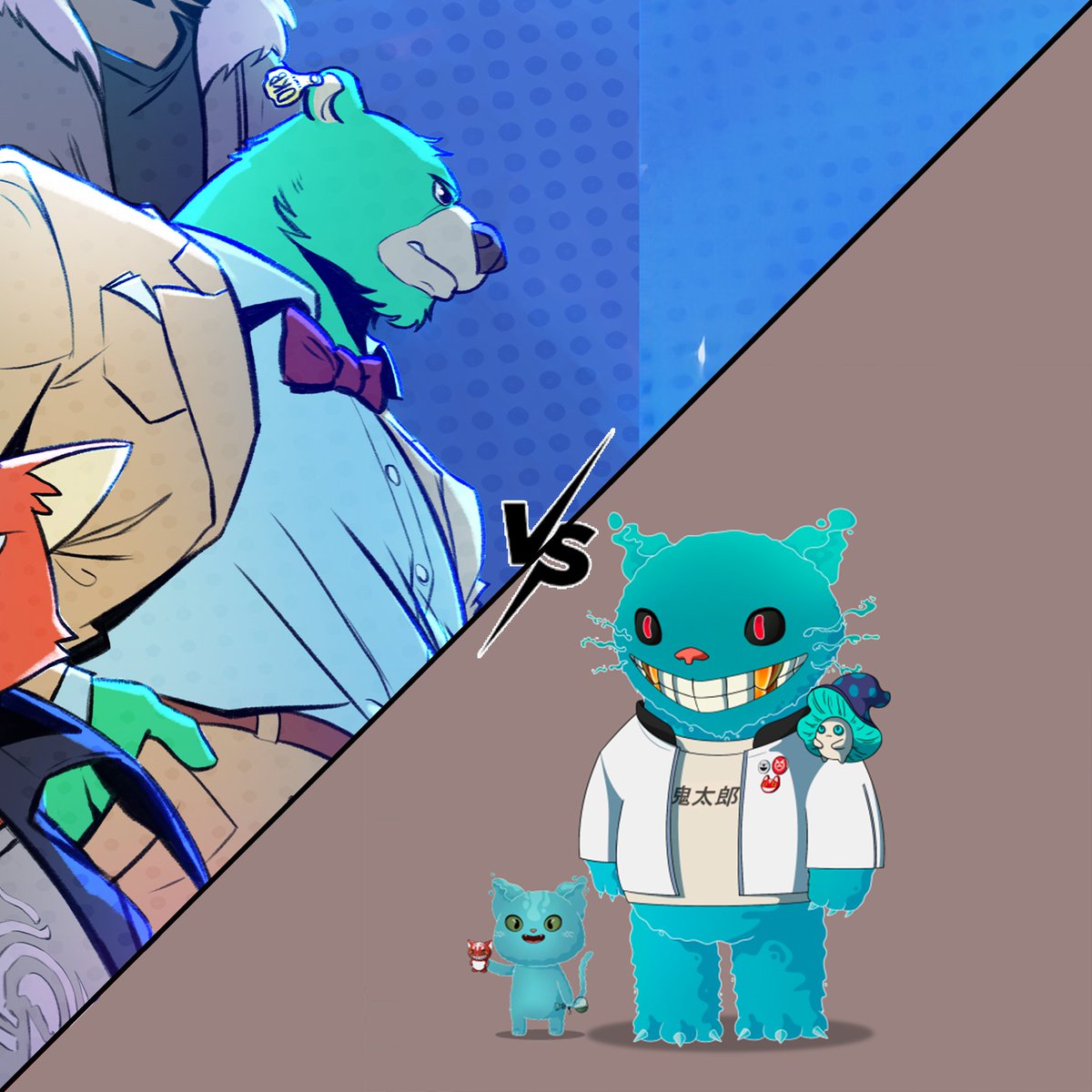 The tension is palpable as we head into the final match of the round! In this epic showdown, it's @DomoKitaro and his powerful @KitaroStudios taking on @thevoiceofcash and his loyal @okaybears! Your vote decides who secures the last spot in the championship showdown!