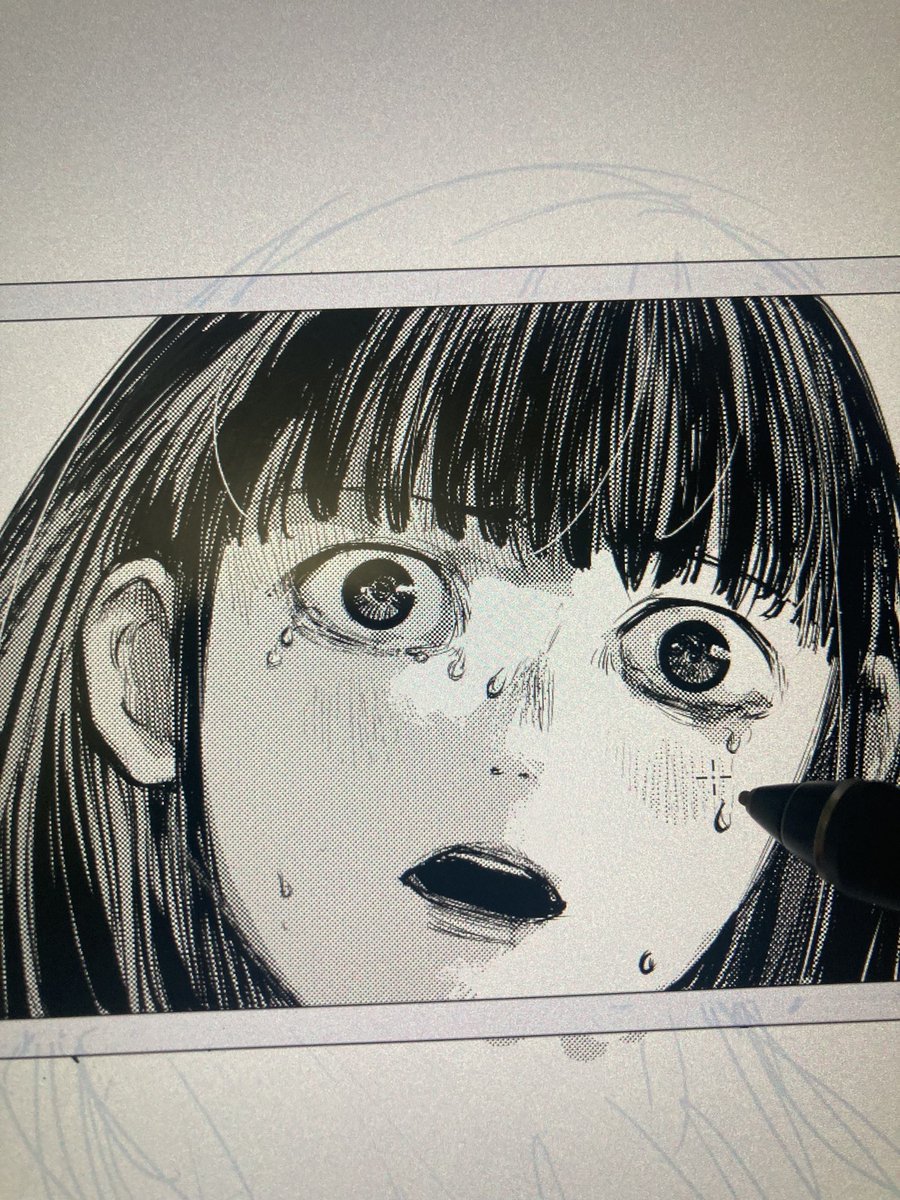 ネームはっつけて下書きっぽいことして描く 