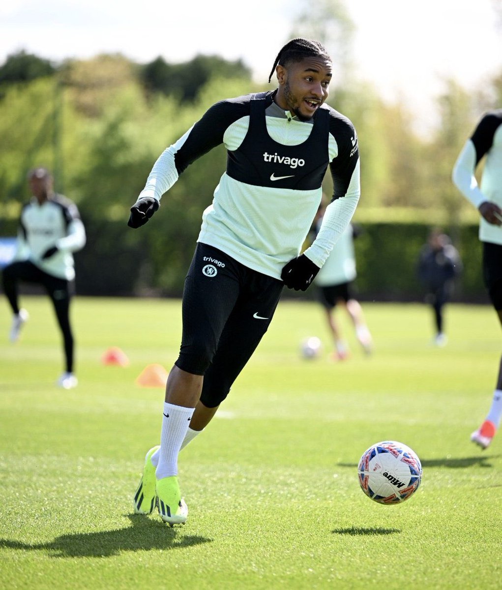 Christopher Nkunku in training today.