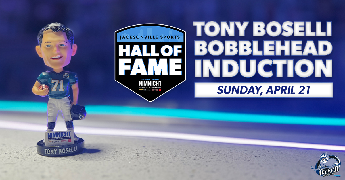 Join us this Sunday, April 21 as we induct a life-size bobblehead of Tony Boselli into the Jacksonville Sports Hall of Fame. The first 1,000 fans will get a mini Tony bobblehead presented by, <a href="/NimnichtJax/">Nimnicht Auto</a> 
-
🎟️ bit.ly/4d8pvJp