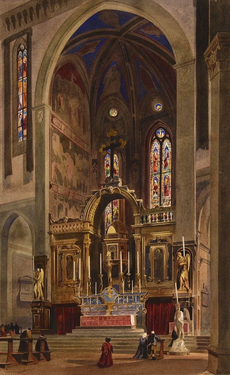 Thomas Hartley Cromek (1809-1873), Cappella Maggiore, Basilica di Santa Croce, Florence, 1838