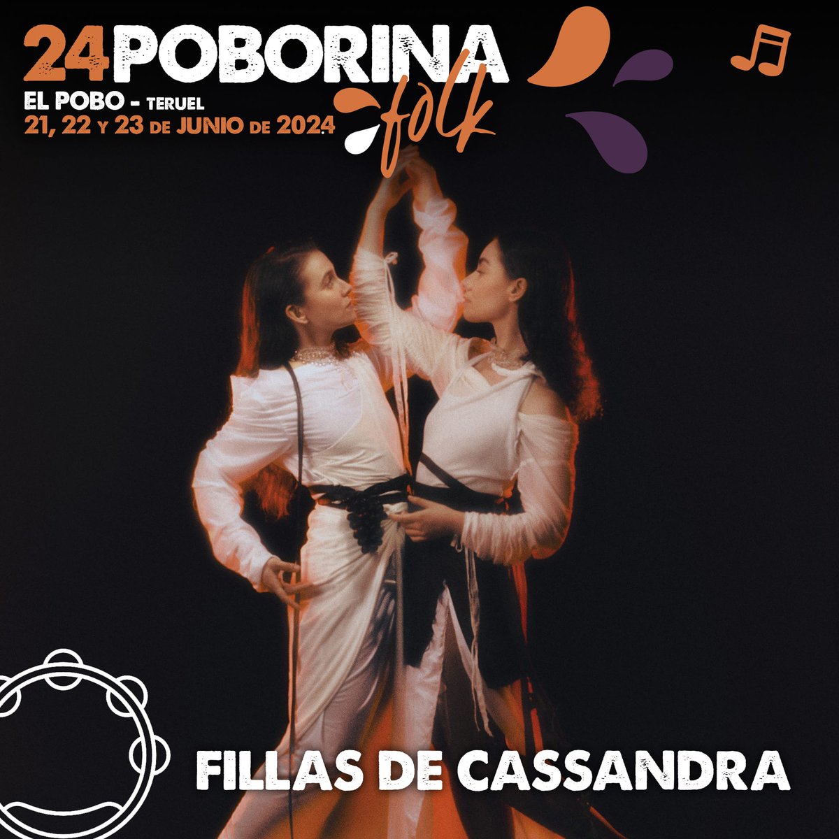 💥Primera confirmación del #poborina24 🦎

🎼María SOA y Sara Faro conforman el dúo Fillas de Cassandra, uno de los proyectos más prometedores del panorama gallego. Muestra de ello son sus 4 nominaciones en los recientes Premios MIN de la Música Independiente.