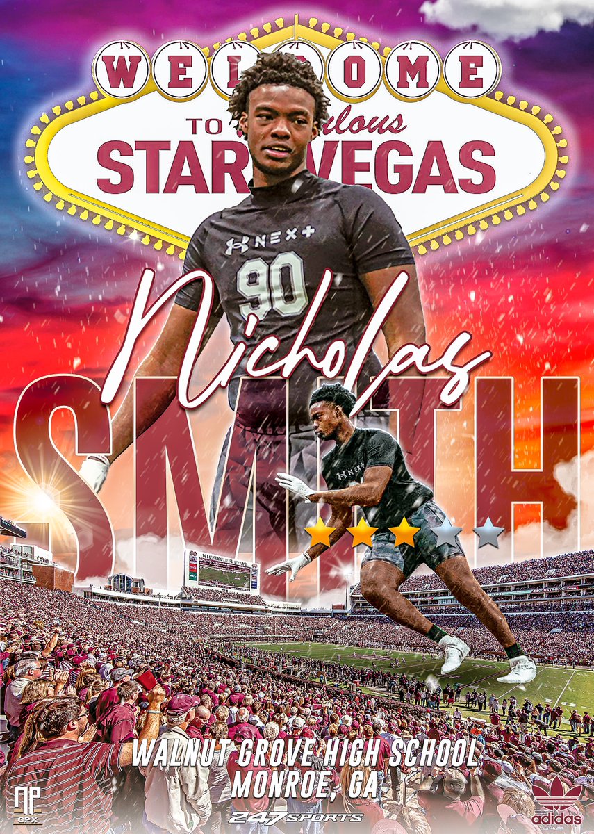 Nicholas Smith (@Nicholssmith66) will be in Starkvegas this weekend! The class of 2025 3⭐️ defensive lineman out of Walnut Grove High School (Monroe, Georgia) is another stud out of the Peach State!