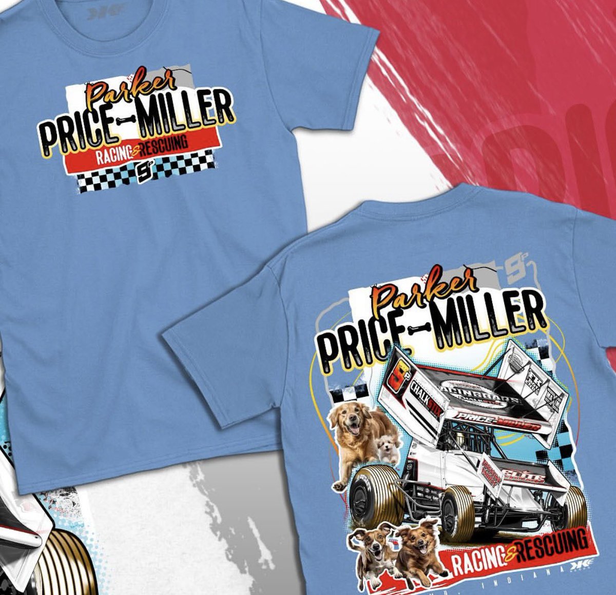 parker_pm9's tweet photo. NEW MERCH DROP!

Starting next week Racing &amp; Rescuing will be available online and at the track.

We have decided to make a shirt dedicated to @HumaneSociety and will be donating a portion of the proceeds to our local (Kokomo) Humane Society. 

More colors will be available* https://t.co/prEgyVpjpT