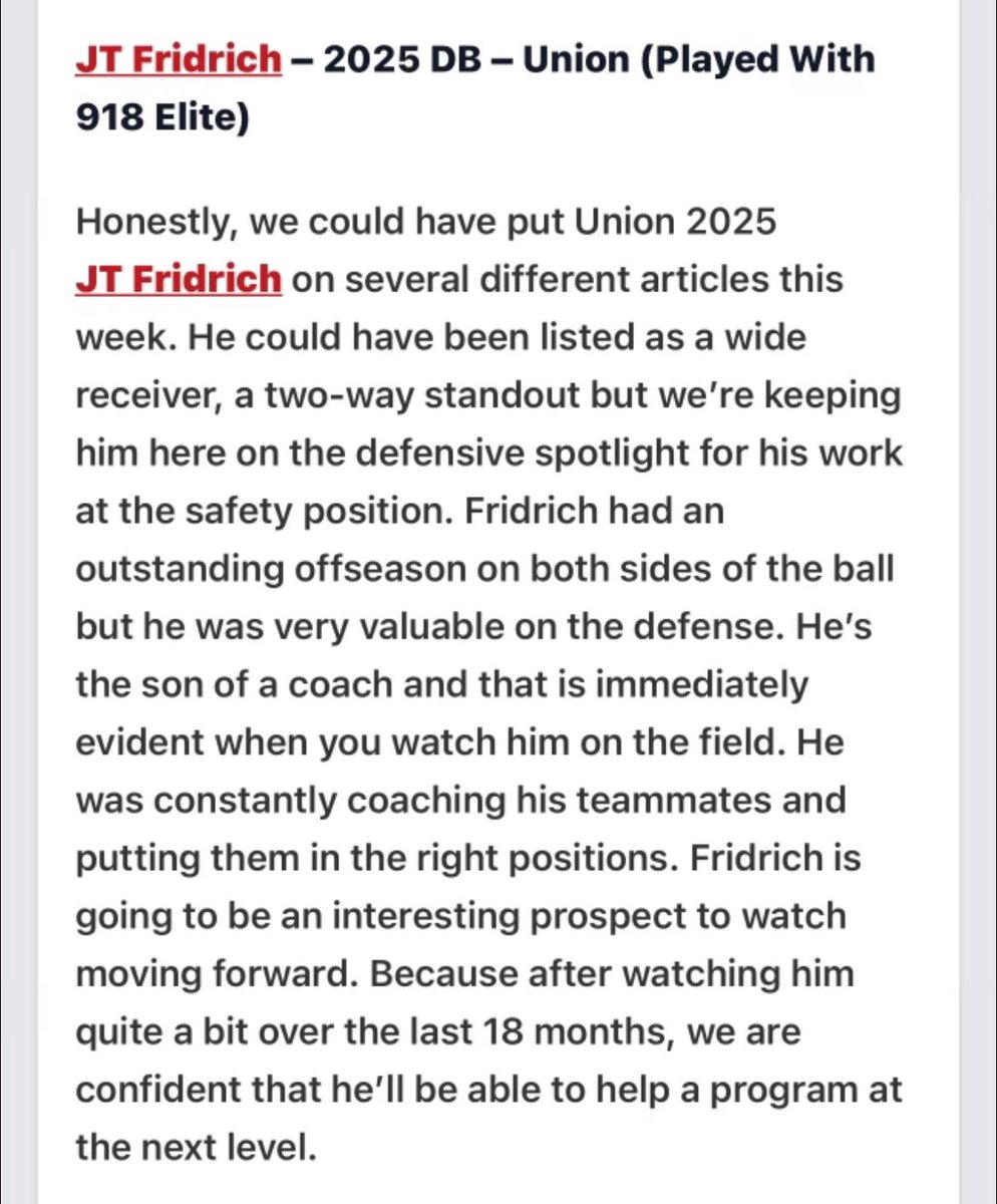 Thank you @PrepRedzoneOK for the write up of my offseason! #DBU