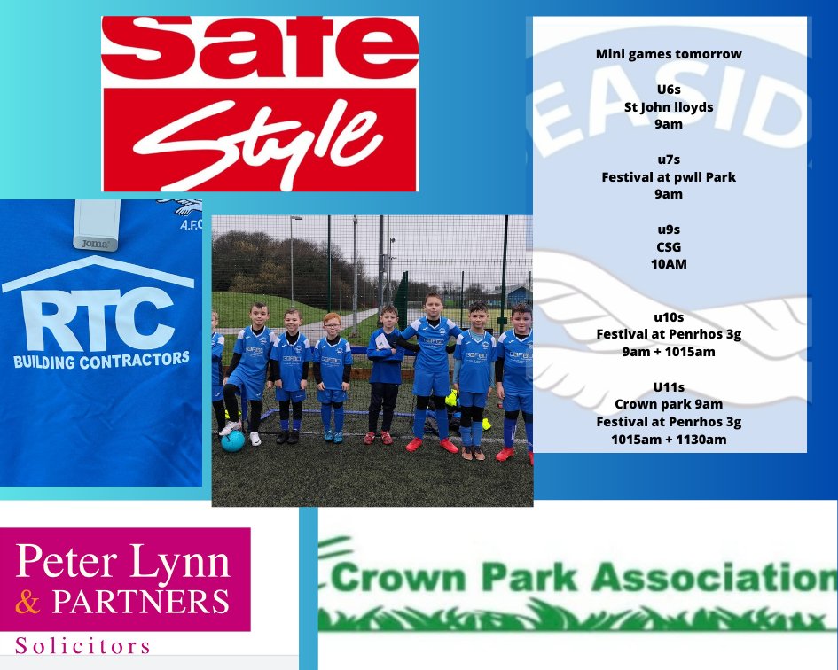 Another big morning of football for our minis tomorrow. Go down and support the kids. 💙
