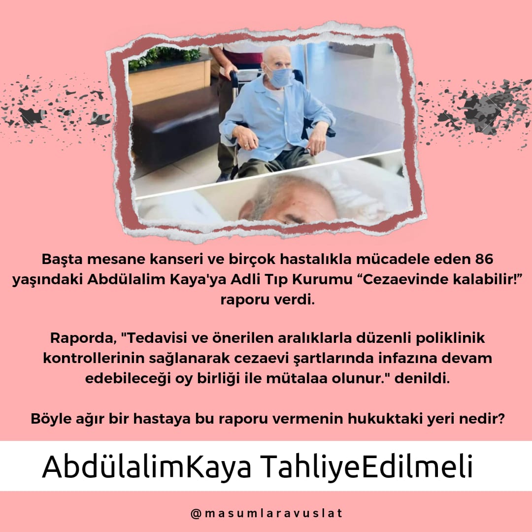 AbdülalimKaya TahliyeEdin meli . 86 Yaşında hasta bir insanı cezaevinde tutmak nedir Allah aşkına? AbdülalimKaya TahliyeEdilmeli #SonDakika #Skandal #Imam Imam Rolex 15 Temmuz Beşiktaş