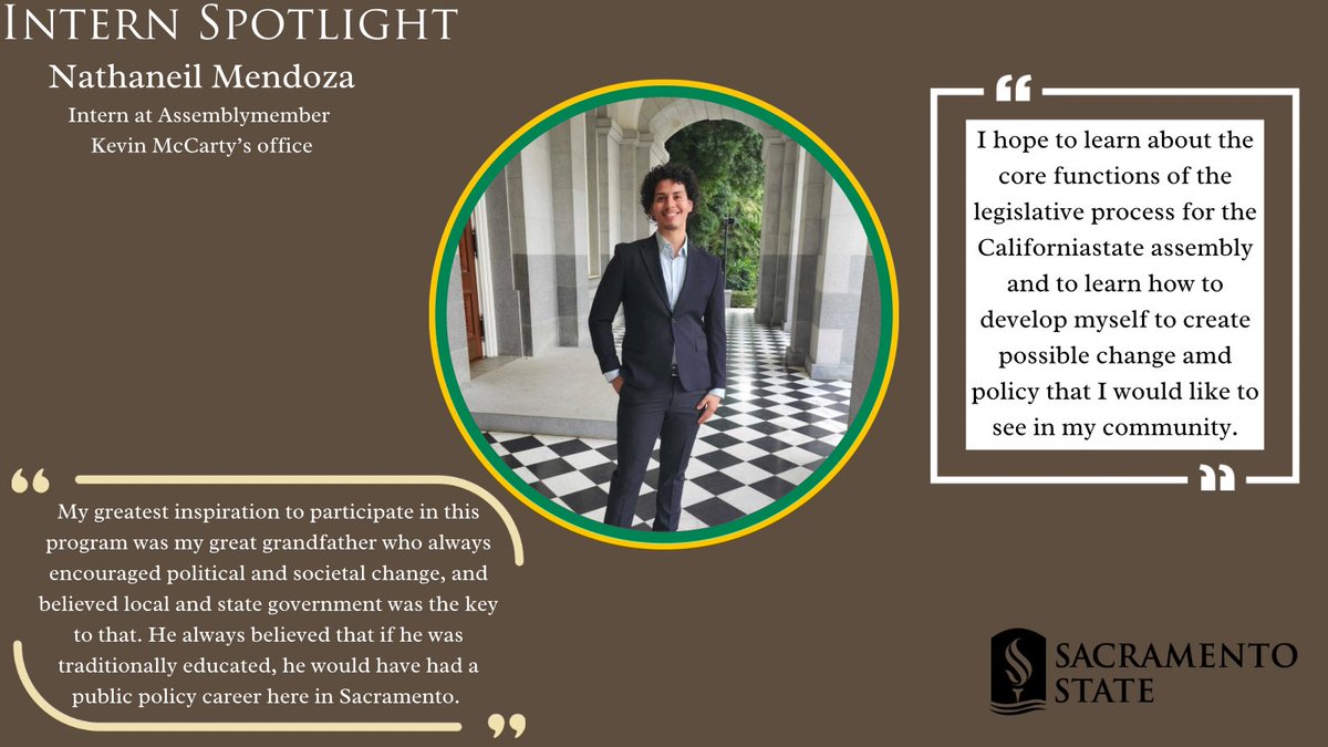 Today’s intern spotlight goes to Nathaneil Mendoza! All of our interns come to the program with different sources of inspiration and goals in mind. Thank you for being such a positive part of our cohort!
#highered #studentspotlight #collegeinternship