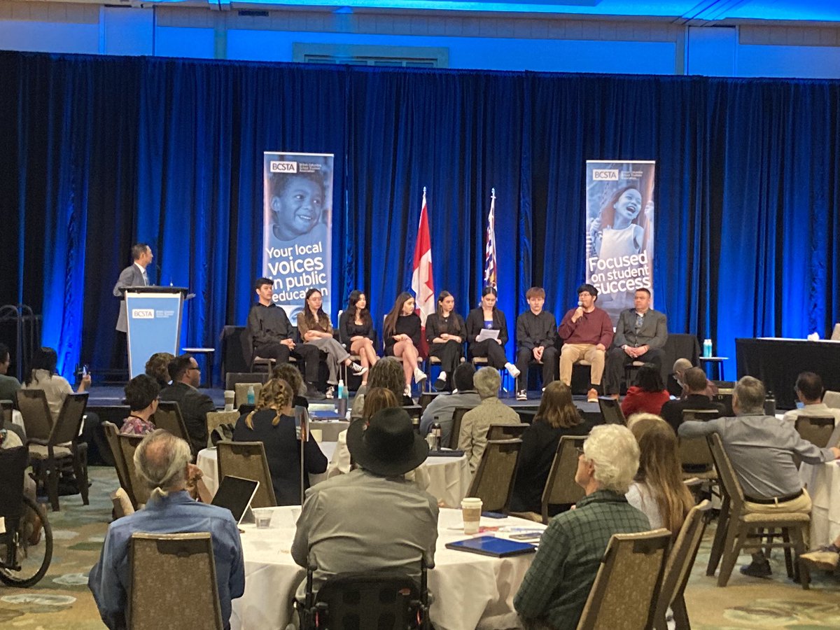 Student Voice - Truths from Zoomers panel from @VSB39 #BritanniaSecondary as part of day 2 @BCSTA_News AGM trustee knowledge sessions. Thank you for your insights.  We must address your calls for #indigenousindigenous language courses.