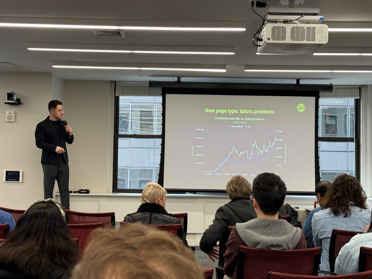 Great talk by @Kevin_Indig at @seo_meetup conference in New York! 🔥