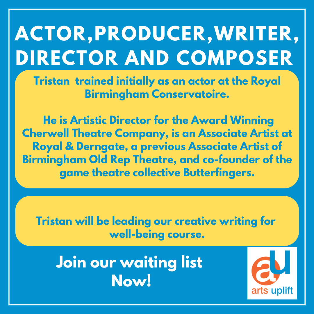Jenny Davis (@artsuplift) on Twitter photo We are excited to spotlight Tristan Jackson-Pate, a powerhouse in the world of creative writing for well-being! Join his upcoming course to tap into your storytelling potential Join the waiting list now! jenny@artsuplift.co.uk artsuplift.co.uk
#WritingWorkshop #Creativity We are excited to spotlight Tristan Jackson-Pate, a powerhouse in the world of creative writing for well-being! Join his upcoming course to tap into your storytelling potential Join the waiting list now! jenny@artsuplift.co.uk artsuplift.co.uk
#WritingWorkshop #Creativity