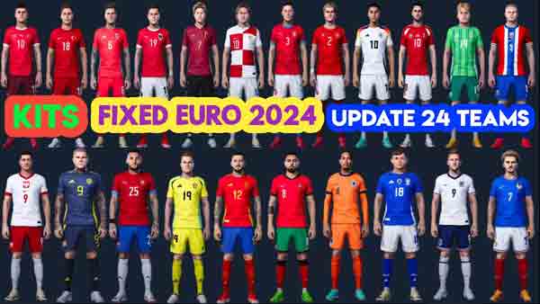 PES 2021 Kitpack Europe 2024 Fix #19.04.24 by Fallons
pes-files.ru/pes_2021_kitpa…

Updated EURO 2024 team kits for #PES2021

#eFootball2024 #eFootball2022 #eFootball2023 #PES2021 #eFootball #eFootbalPES2021 #PES2022 #PC #PS4 #PS5 #pesfiles #PES
