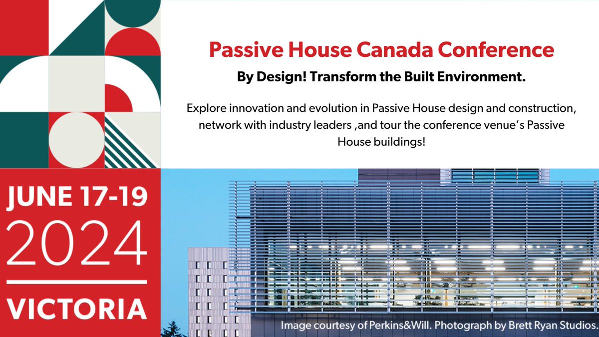 You don’t want to miss this opportunity to attend the biggest #PassiveHouse event in Canada! Network with industry leaders, attend compelling sessions and join in on special events such as our Passive House project tour! Join us in from June 17th-19th: ow.ly/qsPI50RiFIT