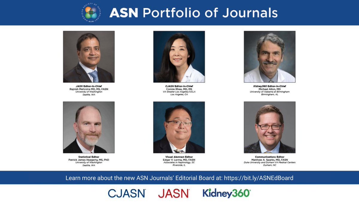 JASN_News (@jasn_news) on Twitter photo The <a href="/ASNKidney/">American Society of Nephrology</a> Journal editors recently created a new ASN Journals’ Editorial Board. This broader editorial board includes editors who work across all three journals to support JASN, @CJASN, and <a href="/ASNKidney360/">ASN Kidney360</a>. For more information, visit bit.ly/ASNEdBoard The <a href="/ASNKidney/">American Society of Nephrology</a> Journal editors recently created a new ASN Journals’ Editorial Board. This broader editorial board includes editors who work across all three journals to support JASN, @CJASN, and <a href="/ASNKidney360/">ASN Kidney360</a>. For more information, visit bit.ly/ASNEdBoard