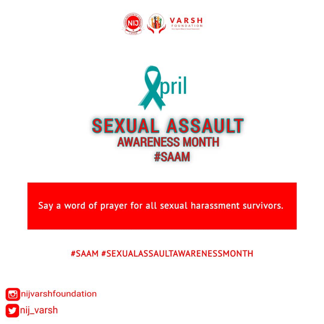 nij_varsh's tweet photo. Today is Day 18 of our 22 days of Sexual Assault Awareness Month activity. 
Please say a comforting prayer for all sexual harassment survivors 🥺
Thank you comrades😌🎗️ 
#varsh #varshnij #sexualassaultawarenessmonth #sexualassaultawareness #saynotorape🚫 #saynotosexualharassment https://t.co/EBGhBagR0l