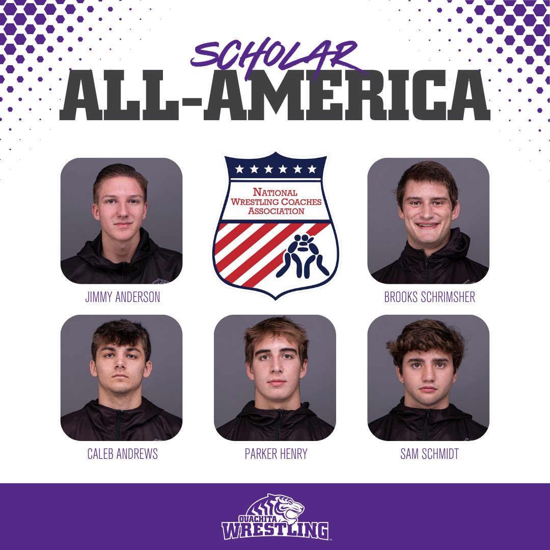 Congrats to these five wrestlers for earning NWCA Scholar All-America honors! bit.ly/4aDDHs0 | #BringYourRoar 🐅