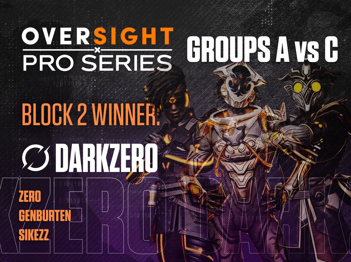 With another match day win, @DarkZeroGG! Congratulations to @Zer0OCE, @Genburten, and @sSikezz. Overall results coming soon.