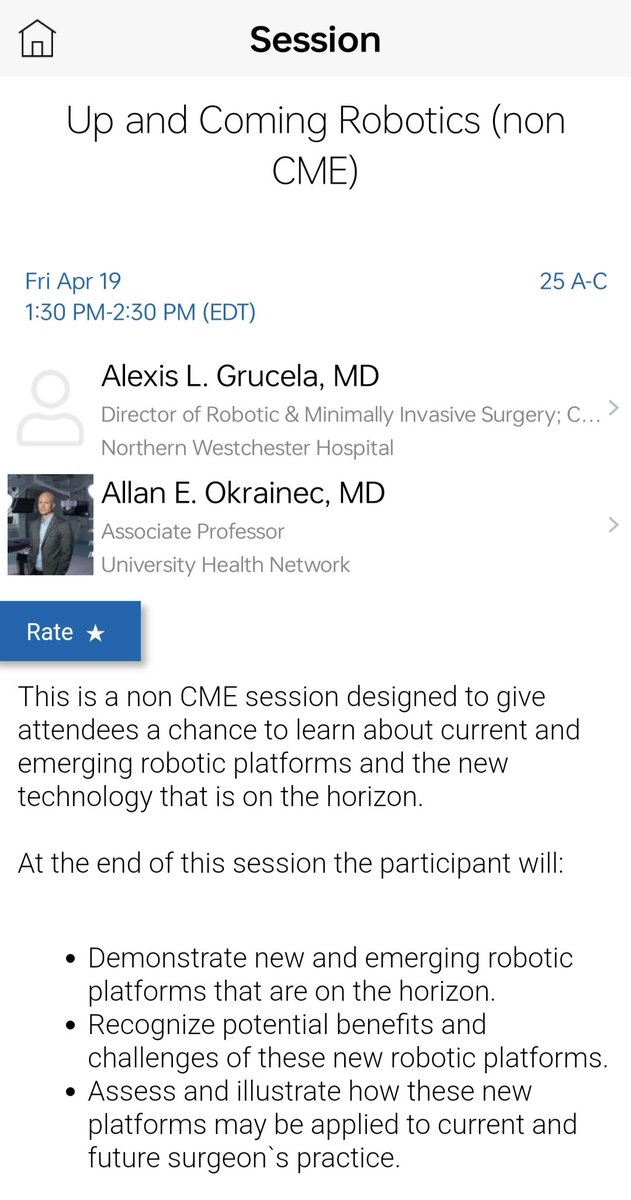 Awesome 🤖 session chaired by Dr. @allanokrainec titled 'Up and Coming Robotics' @SAGES_Updates, with a fantastic talk by our very own Dr. @KarinehKazazian from Toronto 🇨🇦. Great work being done at @UHN_Surgery @TemertySimCtr - congratulations!! 🎉🎉 #SAGES2024 #Cleveland