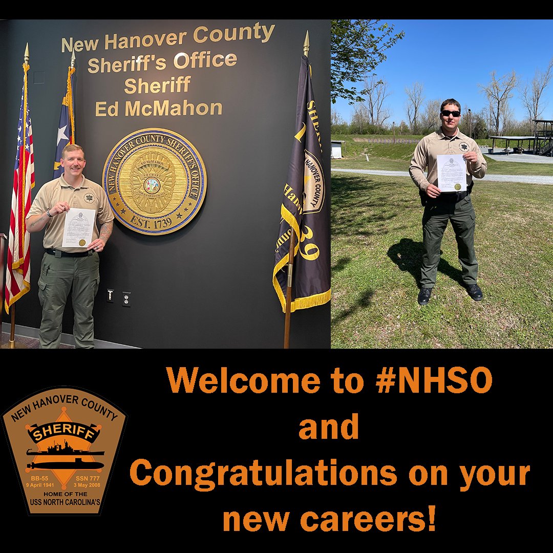 🎉 Join us in giving a warm welcome to #NHSO's newest recruits! Congratulations on embarking on your exciting new careers with us! 🔥 #NHSORecruitment #SupportLawEnforcement #ILM #WilmingtonNC #NowHiring