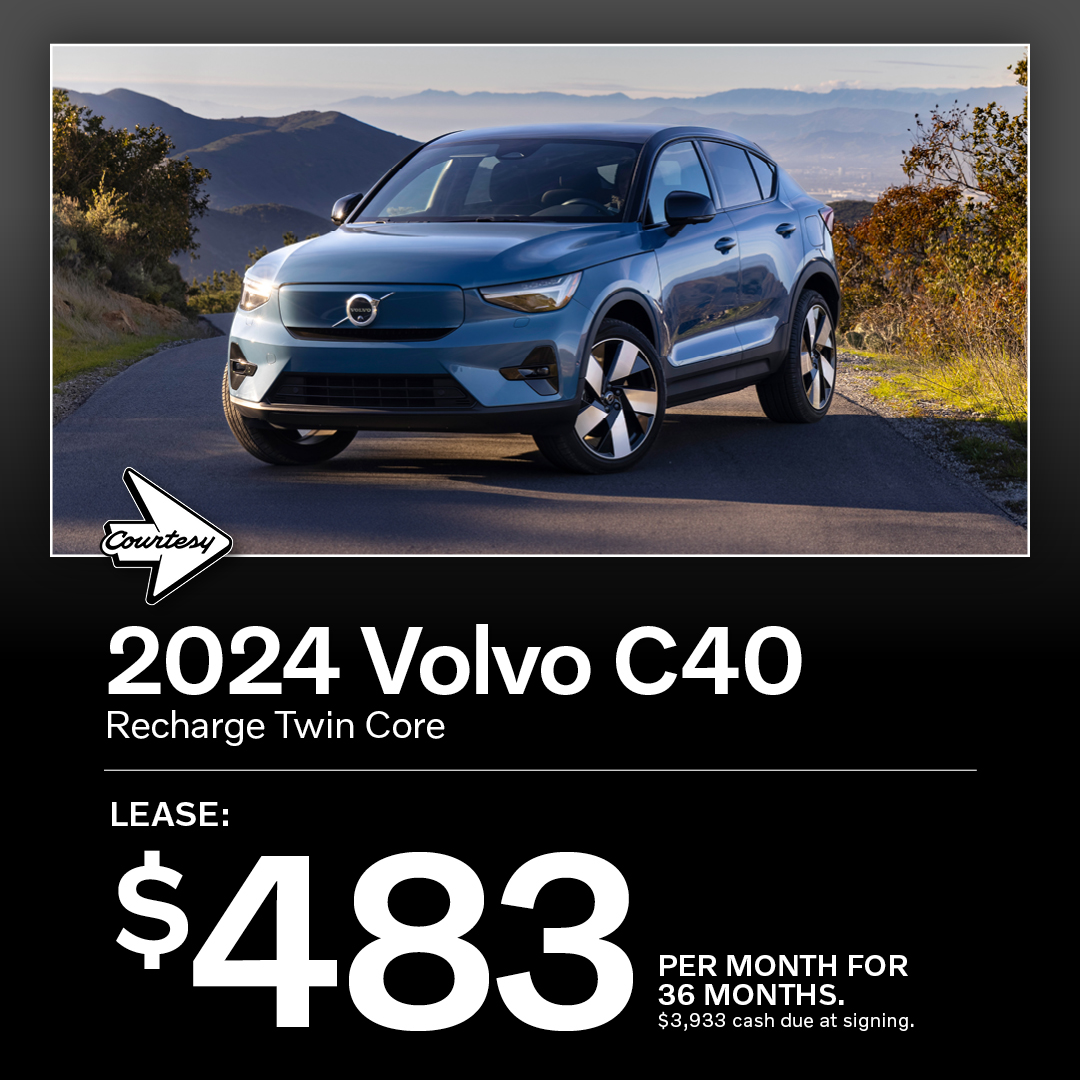 Embrace the future with the 2023 C40 Recharge Twin Core! 🌍⚡ Lease for an electrifying $483/mo for 36 months and $3933 down. #EcoFriendlyDrive #C40Recharge #DriveElectric

Shop For Yours at 👉 p1.tt/4812tkd