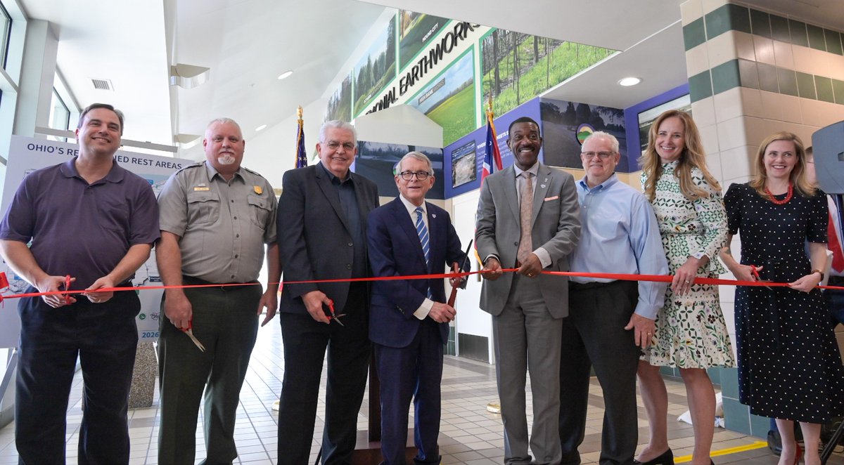 We are transforming Ohio’s rest areas to not only provide travelers a chance to take a break, which makes everyone safer but also invite them to discover our beautiful Ohio. Yesterday, I unveiled a re-imagined rest area along I-70 in Licking Co. showcasing the Hopewell Ceremonial…