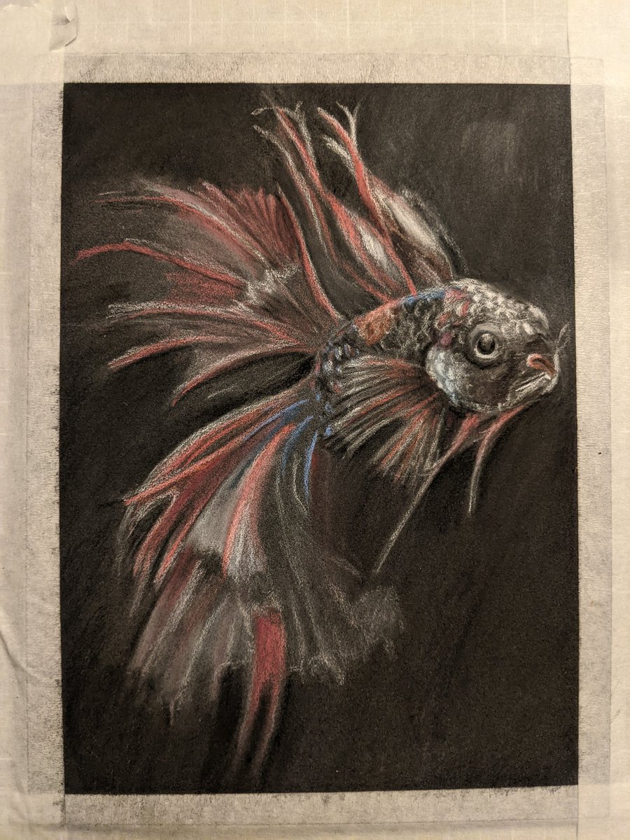 Freitag Abend...  🥦&amp; Kunst

#hasenfisch #kunst #WIP #softpastel #volkeramzug #ArtistOnTwitter