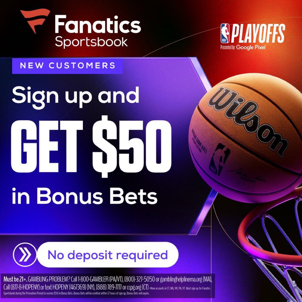 $50 NO DEPOSIT PROMO ON FANATICS 🚨 CLAIM HERE: flashpicks.bet/Fanatics50-JFar 1) Join using the link above 2) Make an account 3) GET $50 BONUS BETS INSANE PROMO. $50 with no deposit required 💰 (CT, MA, NY, PA & VT)