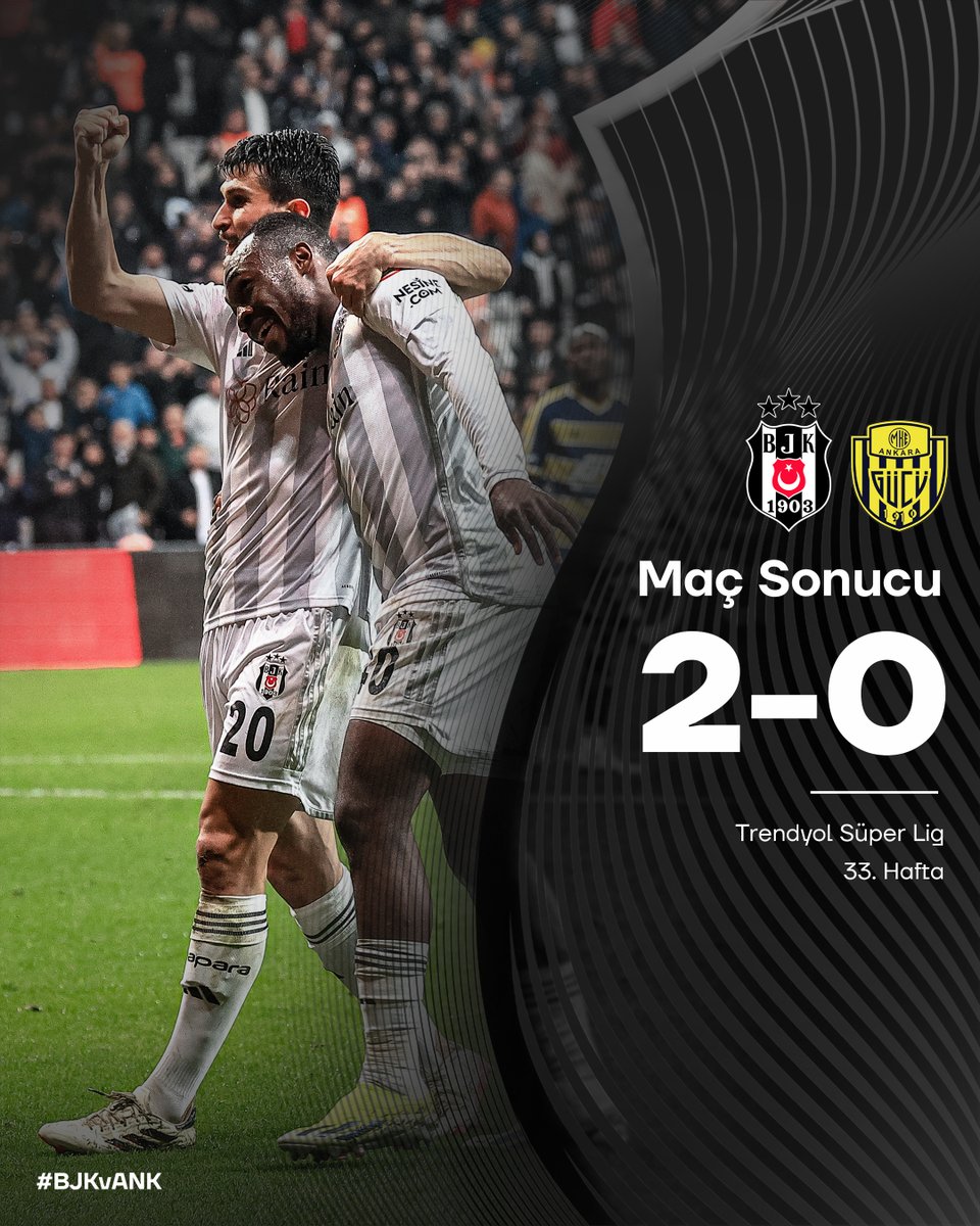 Evimizde 3 puan bizim.  💪🦅

#BJKvANK | 2:0