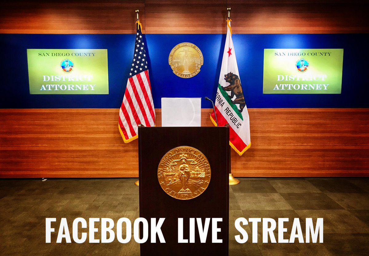 Stay tuned for a Facebook Live Stream at 12:30pm: facebook.com/SanDiegoCounty…