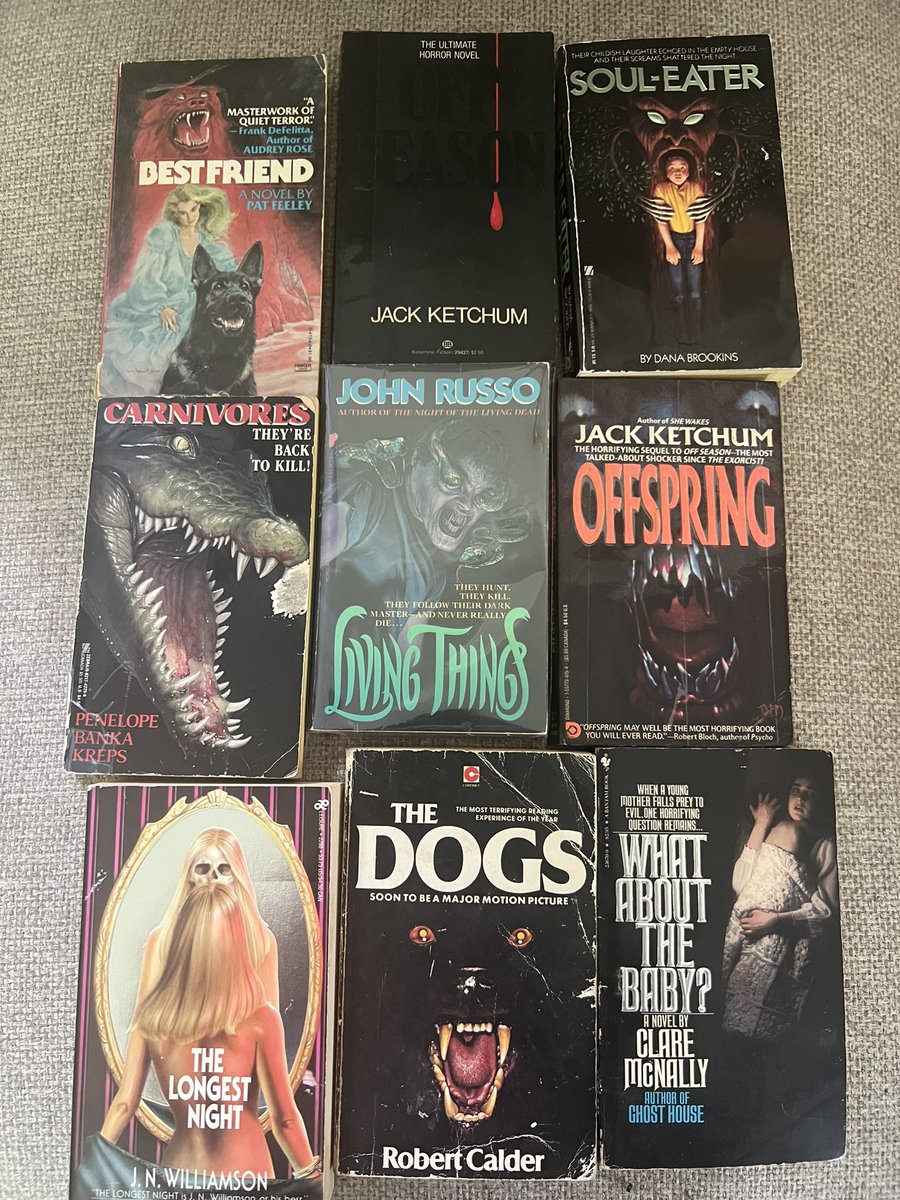 Happy Friday! Took a break from listening to Taylor Swift and opened up some book mail - we’ve got dogs, gators, and babies! What more could you ask for?! #PaperbacksfromHell