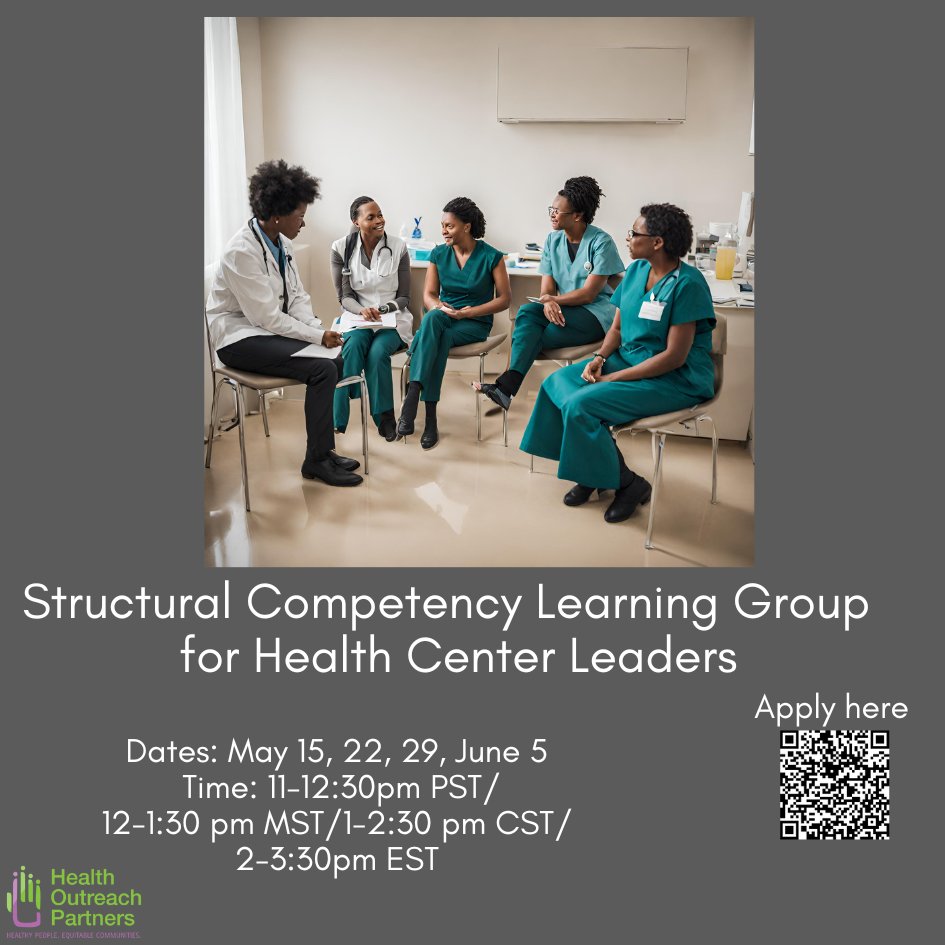 Don't miss this discussion hosted by Health Outreach Partners re: the frameworks and structures that create health inequities. The deadline to apply is April 22 - don't delay! Apply here: lnkd.in/etqwcCEh