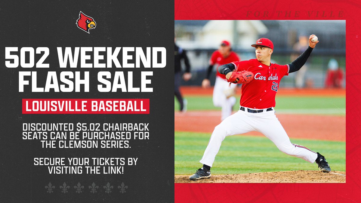 𝟱𝟬𝟮 𝗪𝗲𝗲𝗸𝗲𝗻𝗱 𝗙𝗹𝗮𝘀𝗵 𝗦𝗮𝗹𝗲

Get your tickets for next weekend ⤵️

🎟️ uofl.me/502Weekend

#GoCards