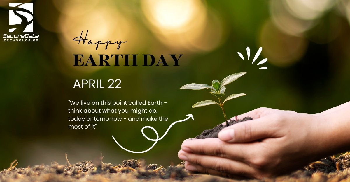 Happy Earth Day! We at Secure Data Technologies are committed to the environment. We are Redefining Excellence when it comes to making our planet better for everyone. Learn more about our commitment here: securedatatech.com/experience/ #RedefiningExcellence #SecureDataTech #earthday