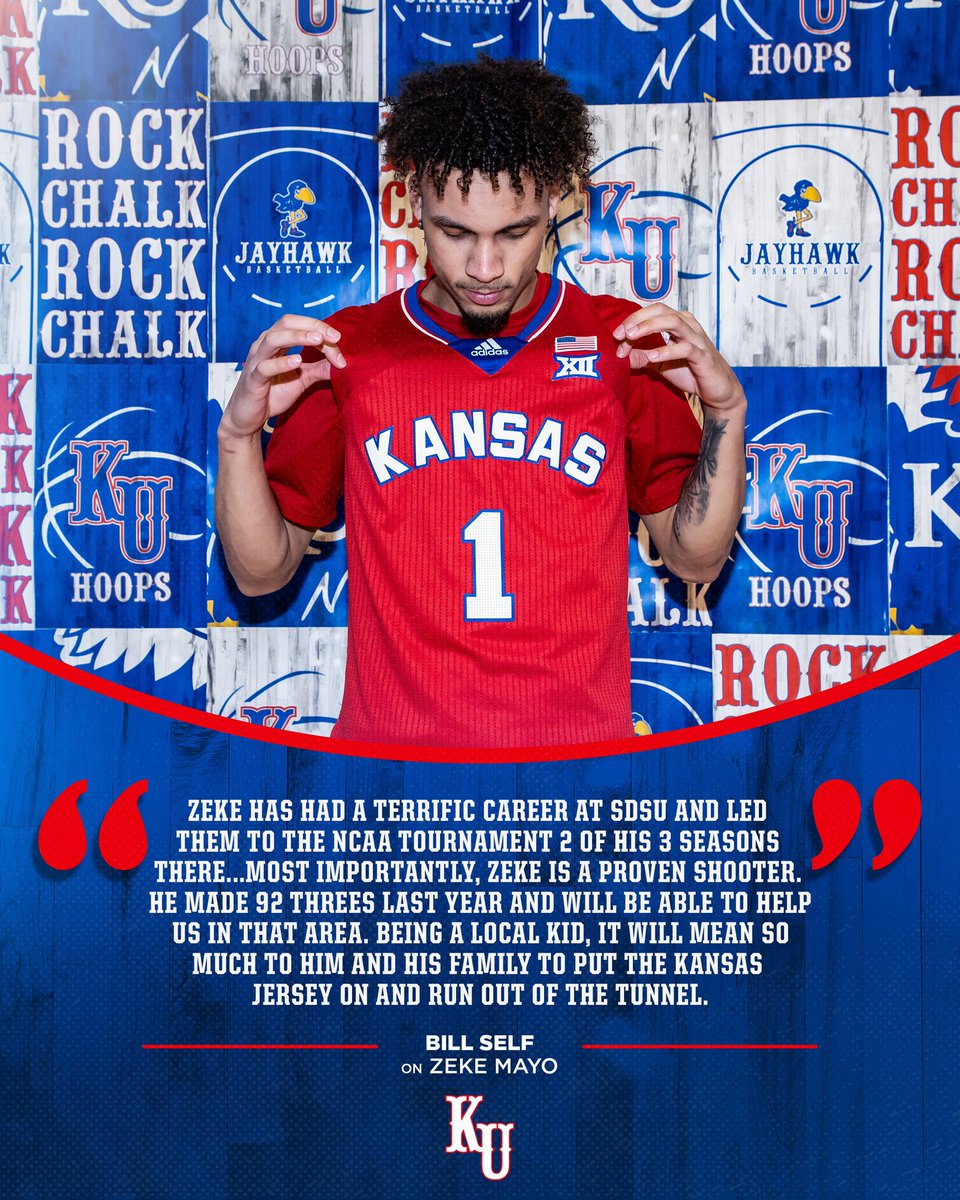 Born to be a Jayhawk. #RockChalk x @zekexmayo