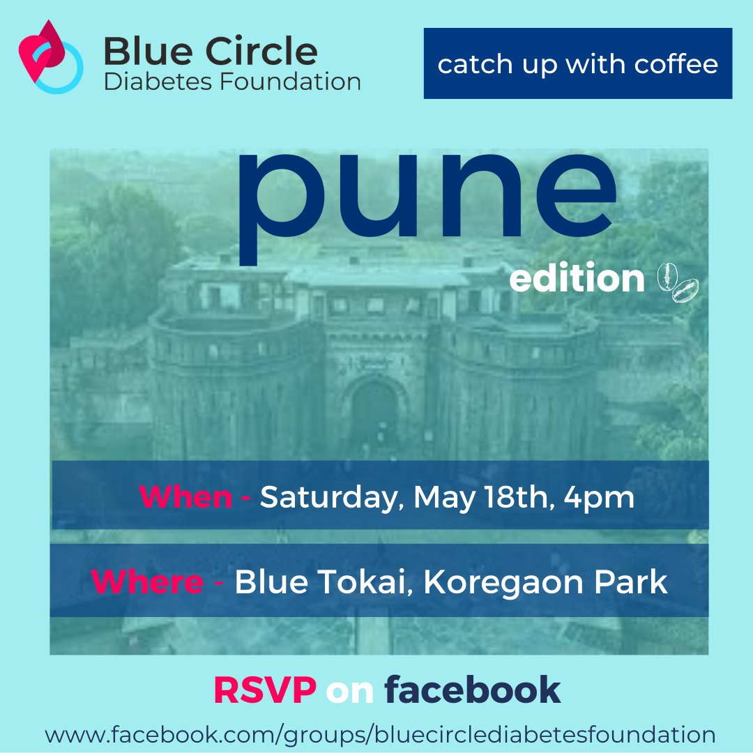 ☕ Pune friends with all types of diabetes, let's catch up over coffee on Saturday, 18th May at 4PM! ☕RSVP: fb.me/e/6jRfPfafz ☕Any questions? Ask on our Facebook community, Diabetes Support Network - India ☕Blue Tokai, Koregaon Park maps.app.goo.gl/AMhgBhpGFnvn1S…