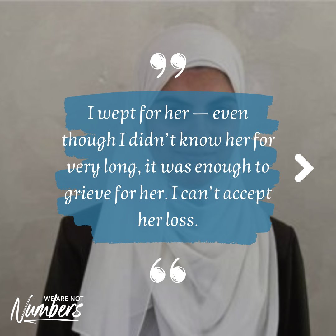 In 'Starting College When There Are No Colleges Left,' Esraa Abo Qamar paints a raw picture of shattered dreams and relentless determination. Read her poignant account via the link in bio.
wearenotnumbers.org/starting-colle…