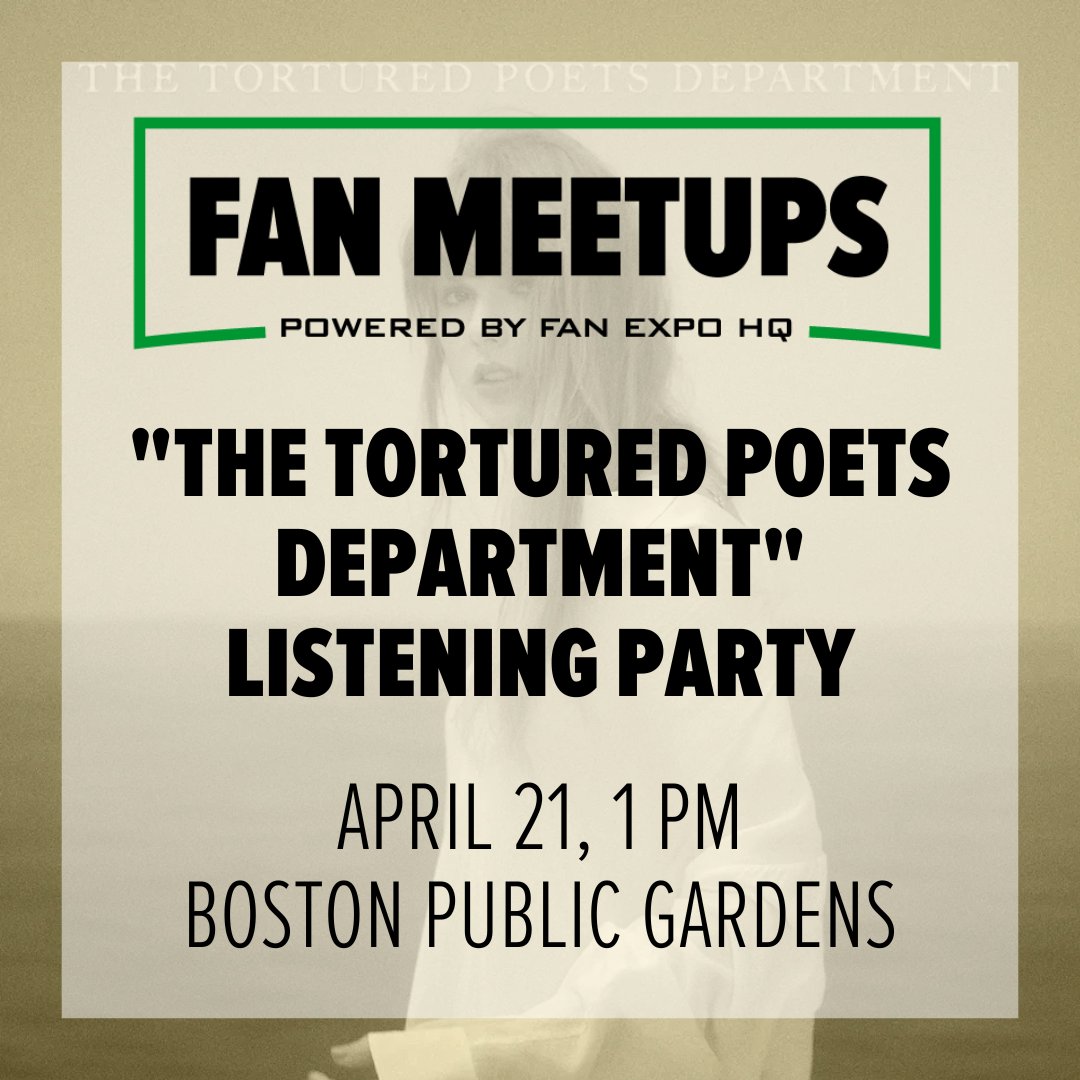 There's still time to sign up for the listening party for 'The Tortured Poets Department'. All are welcome! Sign up today: spr.ly/6012brcQk #FANEXPOBoston2024 #FANEXPOBoston #boston #massachusetts #bostonma #BOS #BOSEvents #FanMeetup #TaylorSwift #Swifties